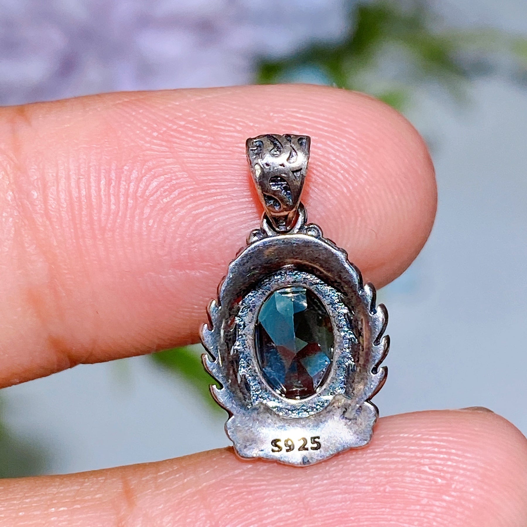 Unique Sterling Silver Crystal Pendant
