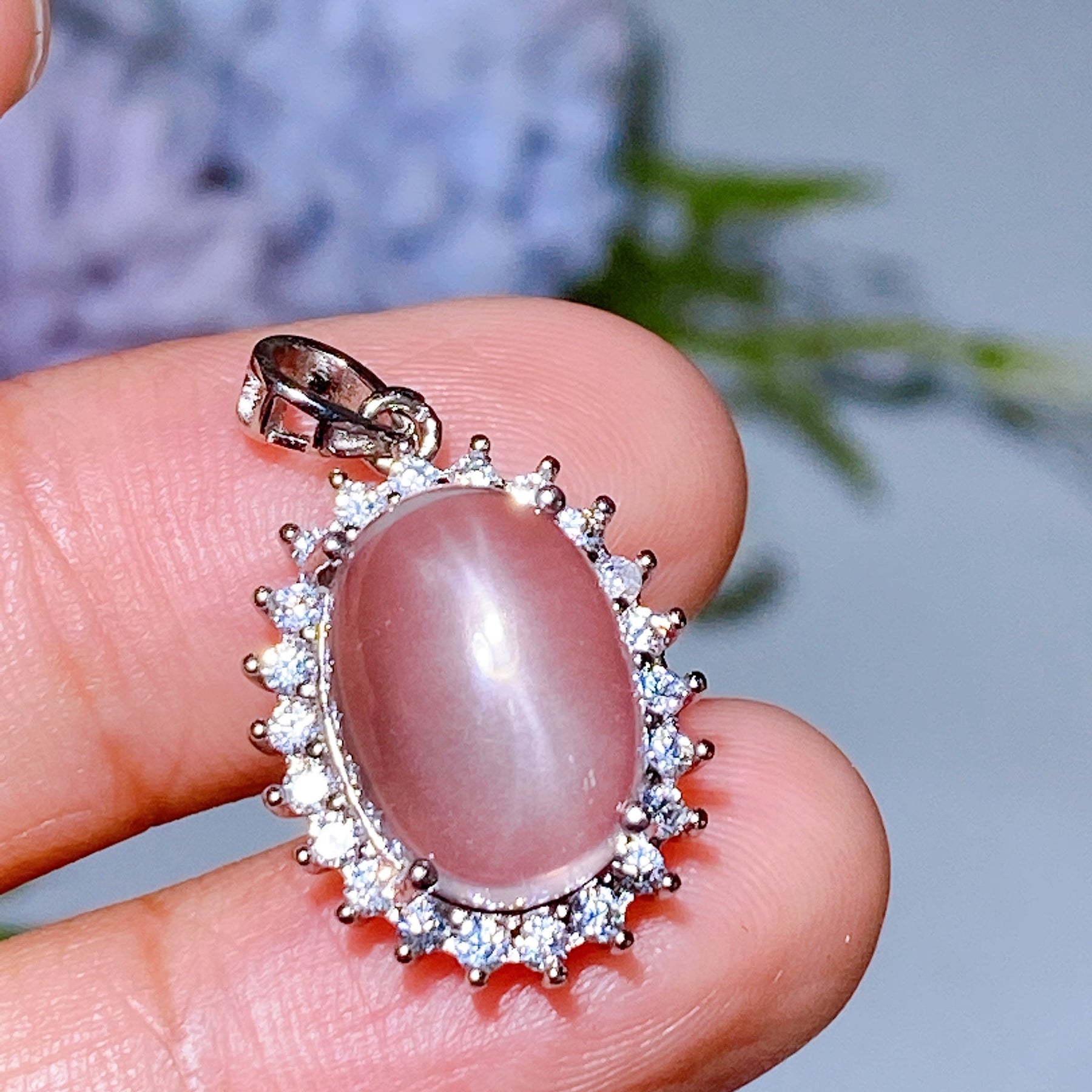Unique Sterling Silver Crystal Pendant