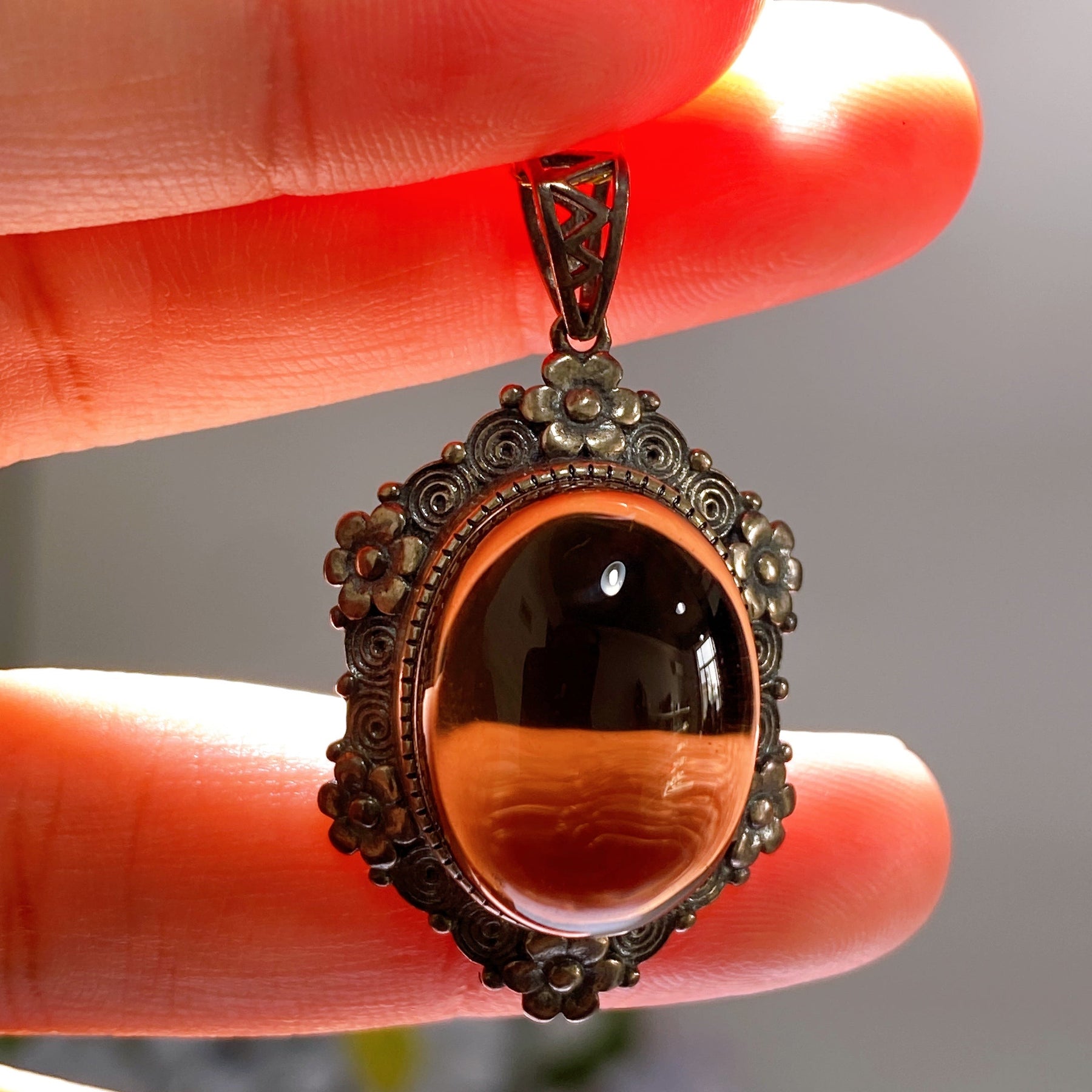 Unique Sterling Silver Crystal Pendant