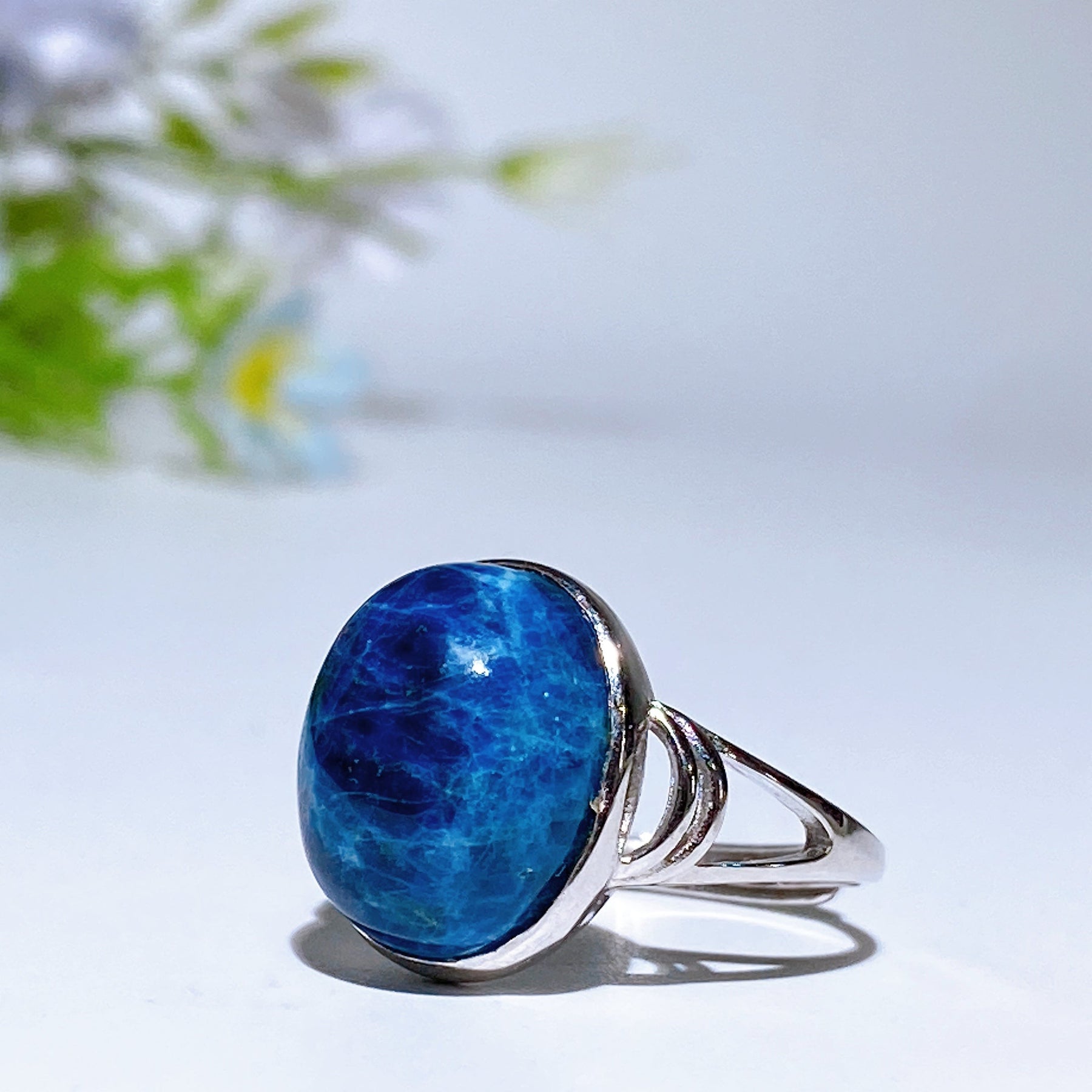 Sterling Silver UV Reactive Hackmanite Ring