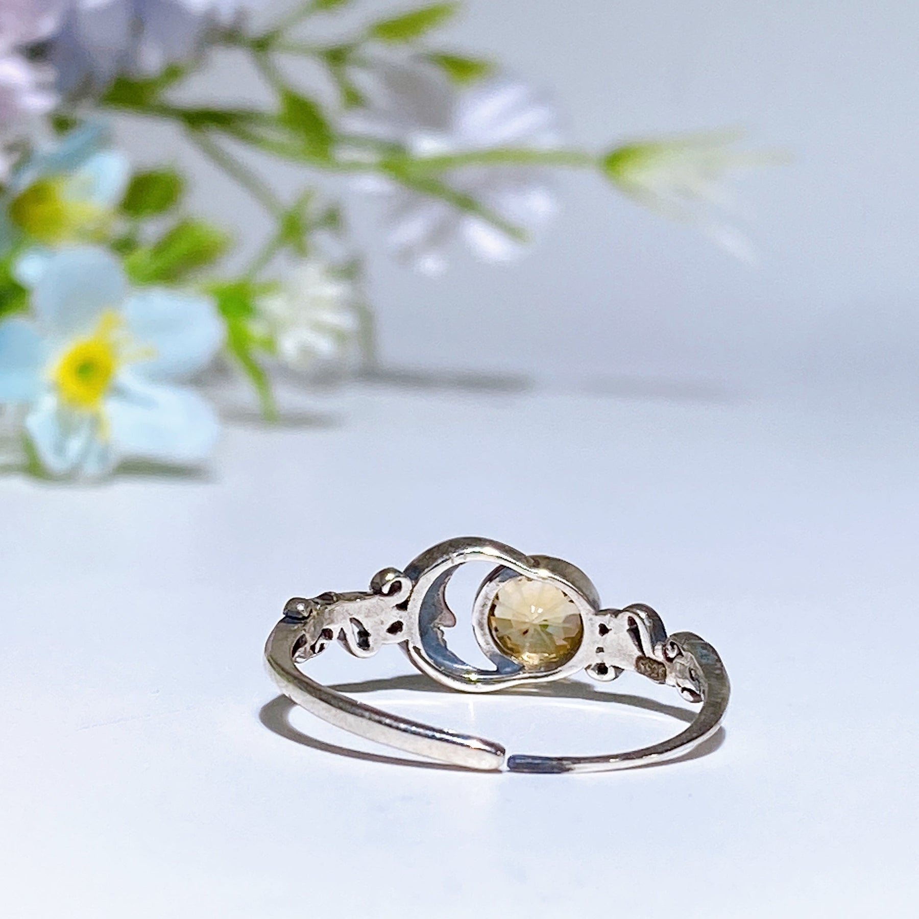 925 Silver Moon Citrine Ring