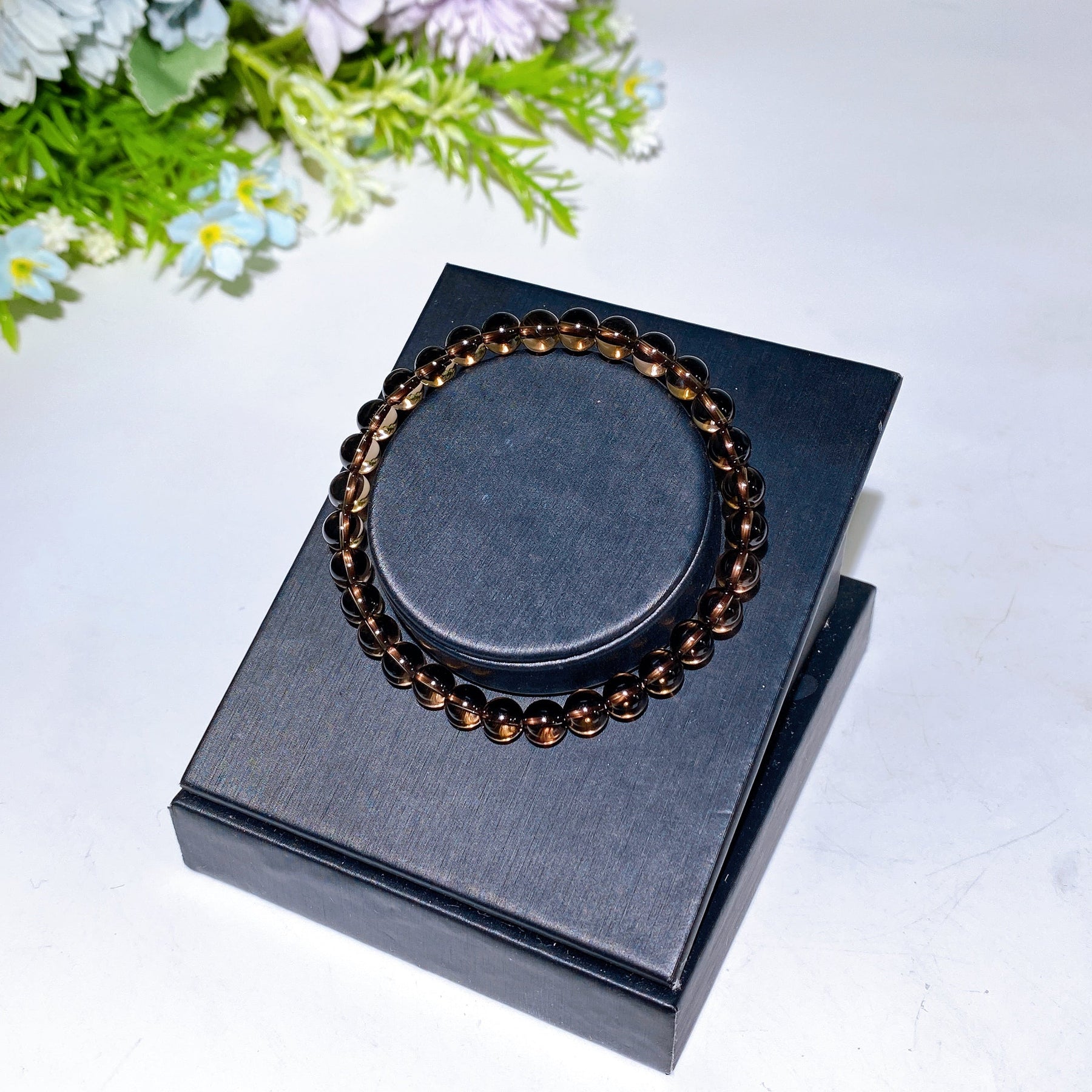 6.3-6.5mm Smoky Quartz Bracelet