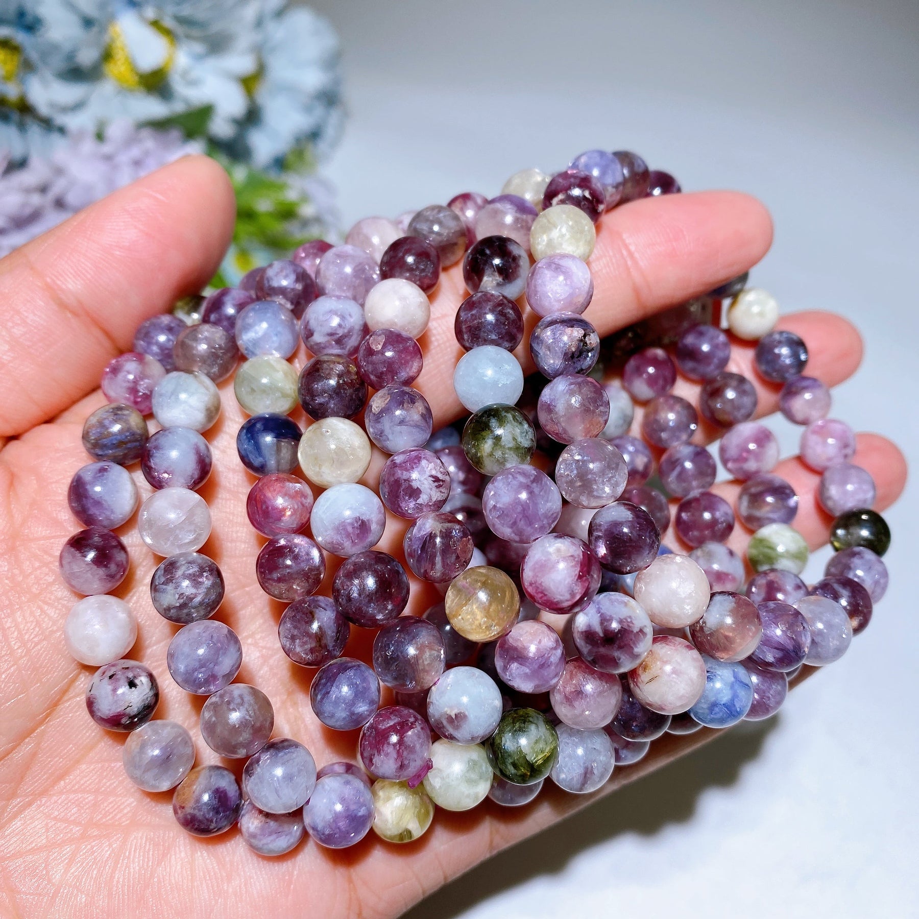 8mm Colorful Mica Bracelet