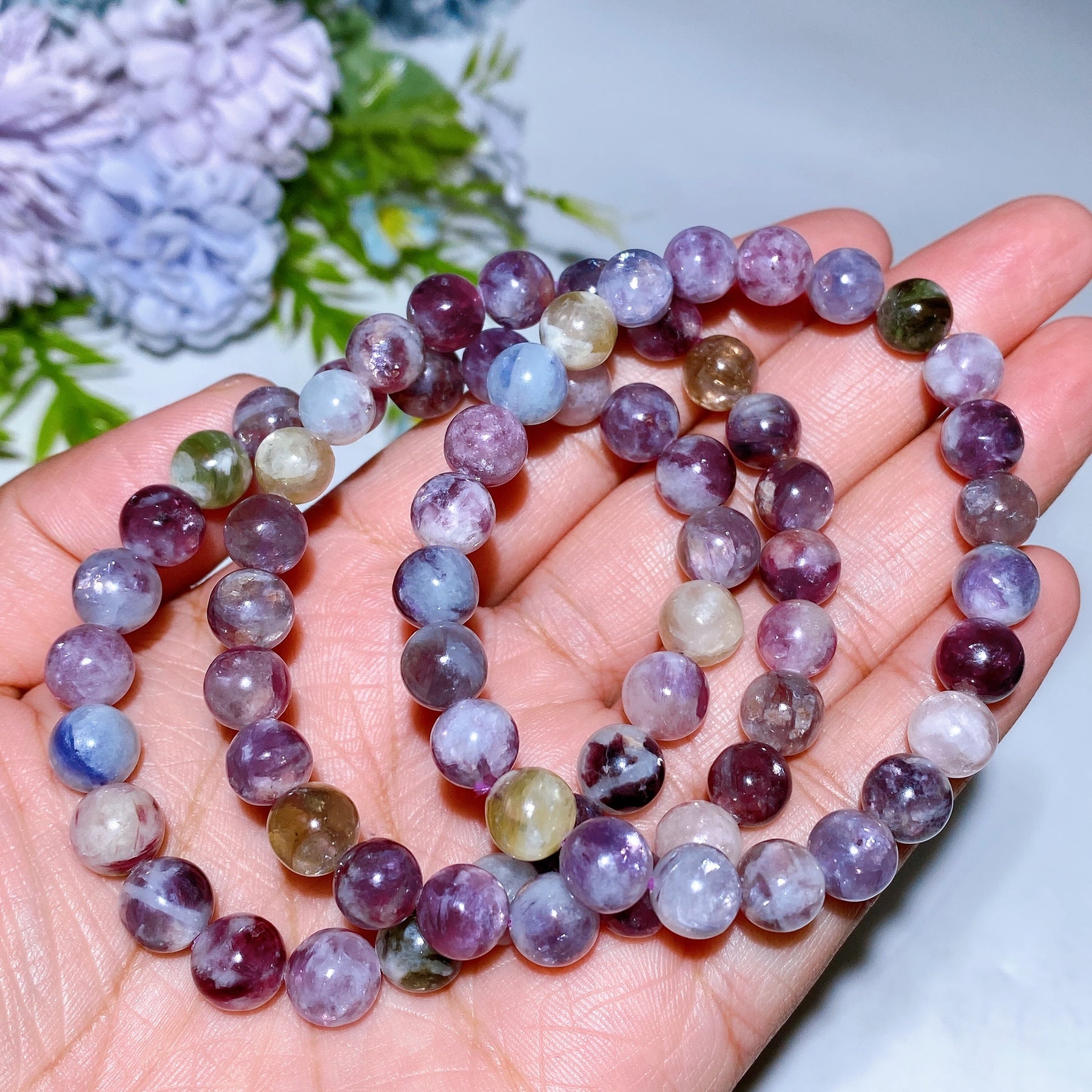 8mm Colorful Mica Bracelet