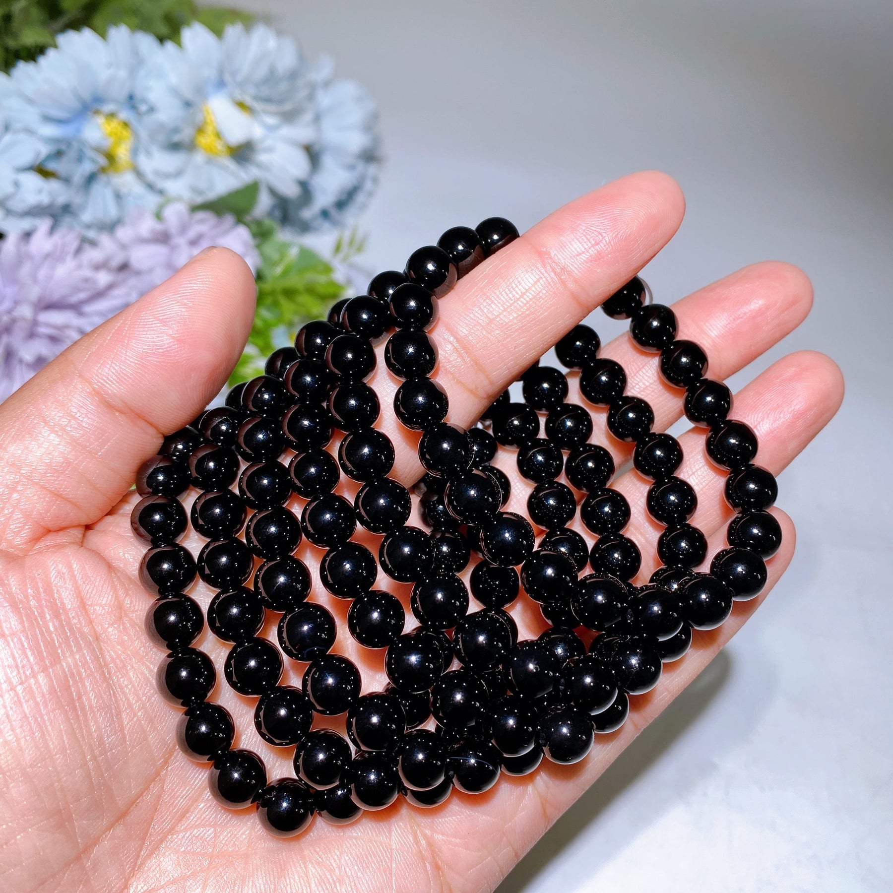 8mm 10mm Black Onyx Bracelet