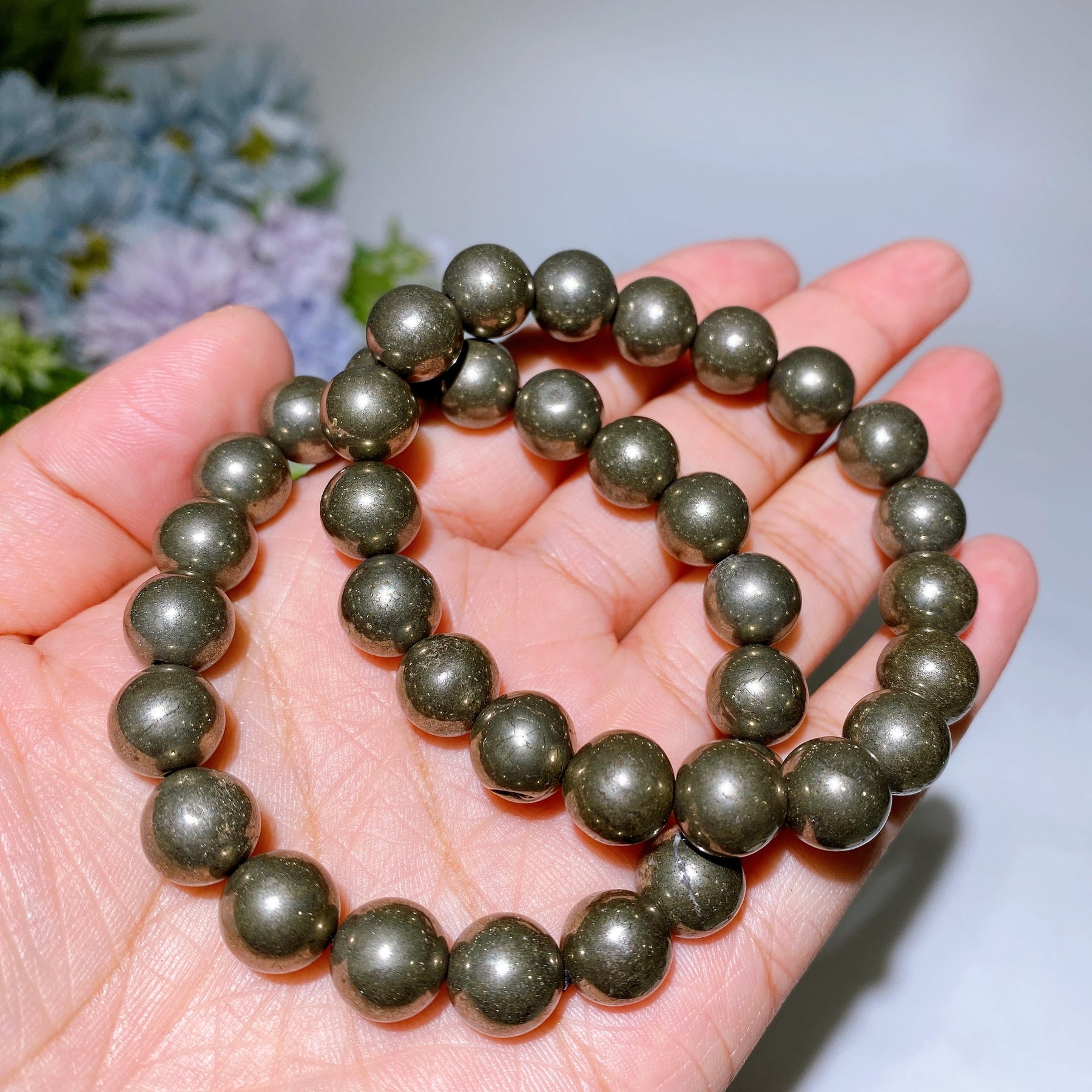 10mm Pyrite Bracelet