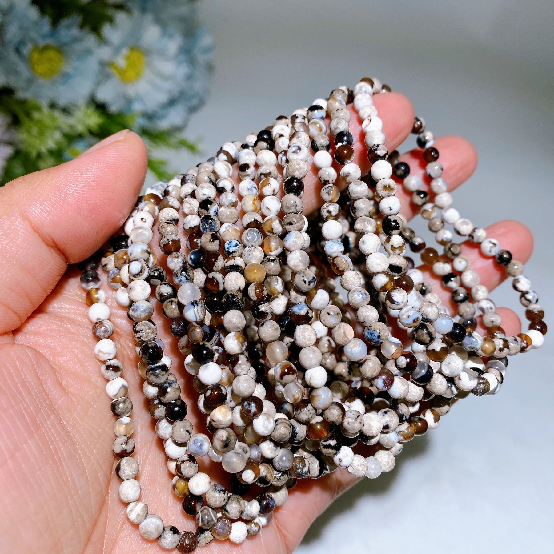 4mm Orca Agate Bracelet