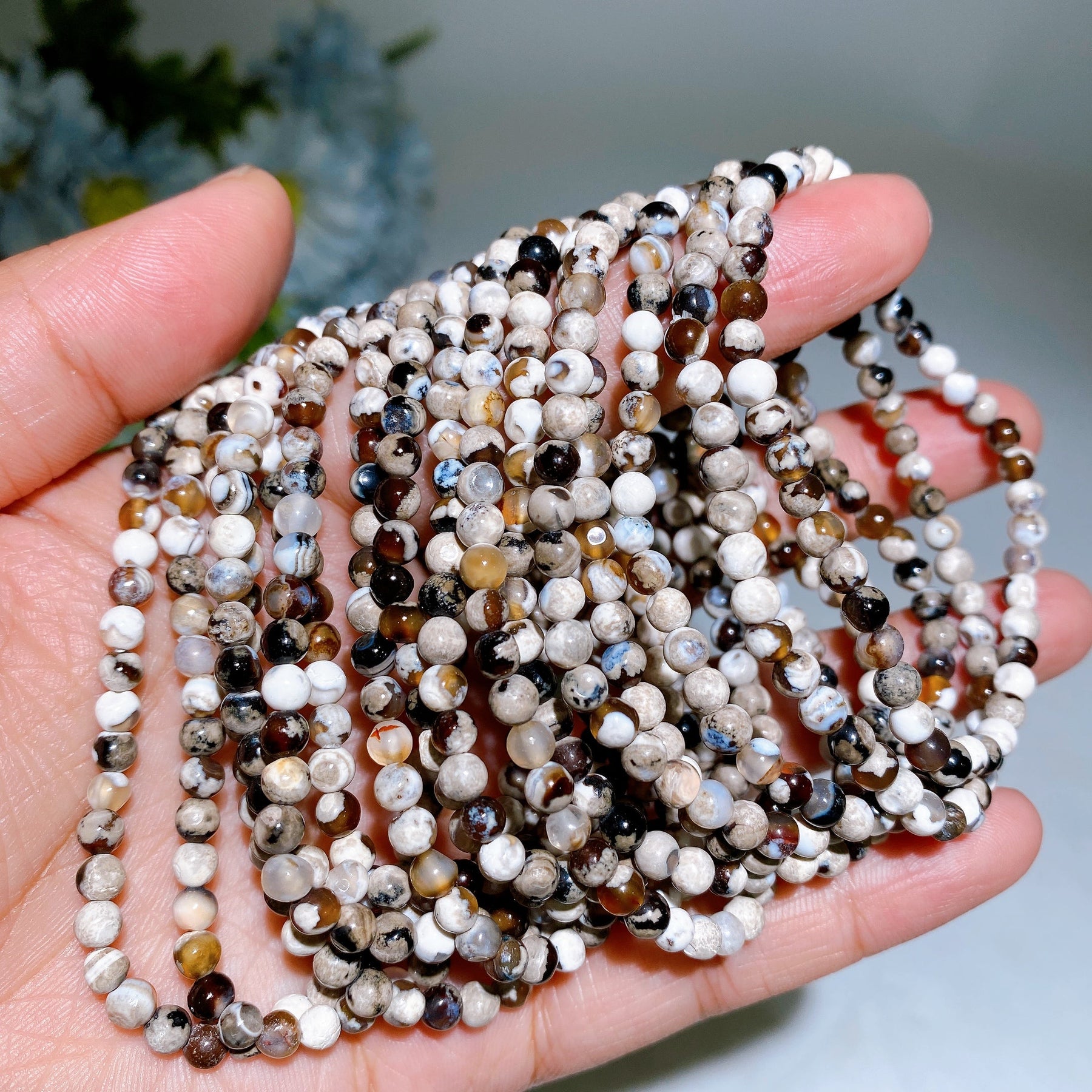4mm Orca Agate Bracelet