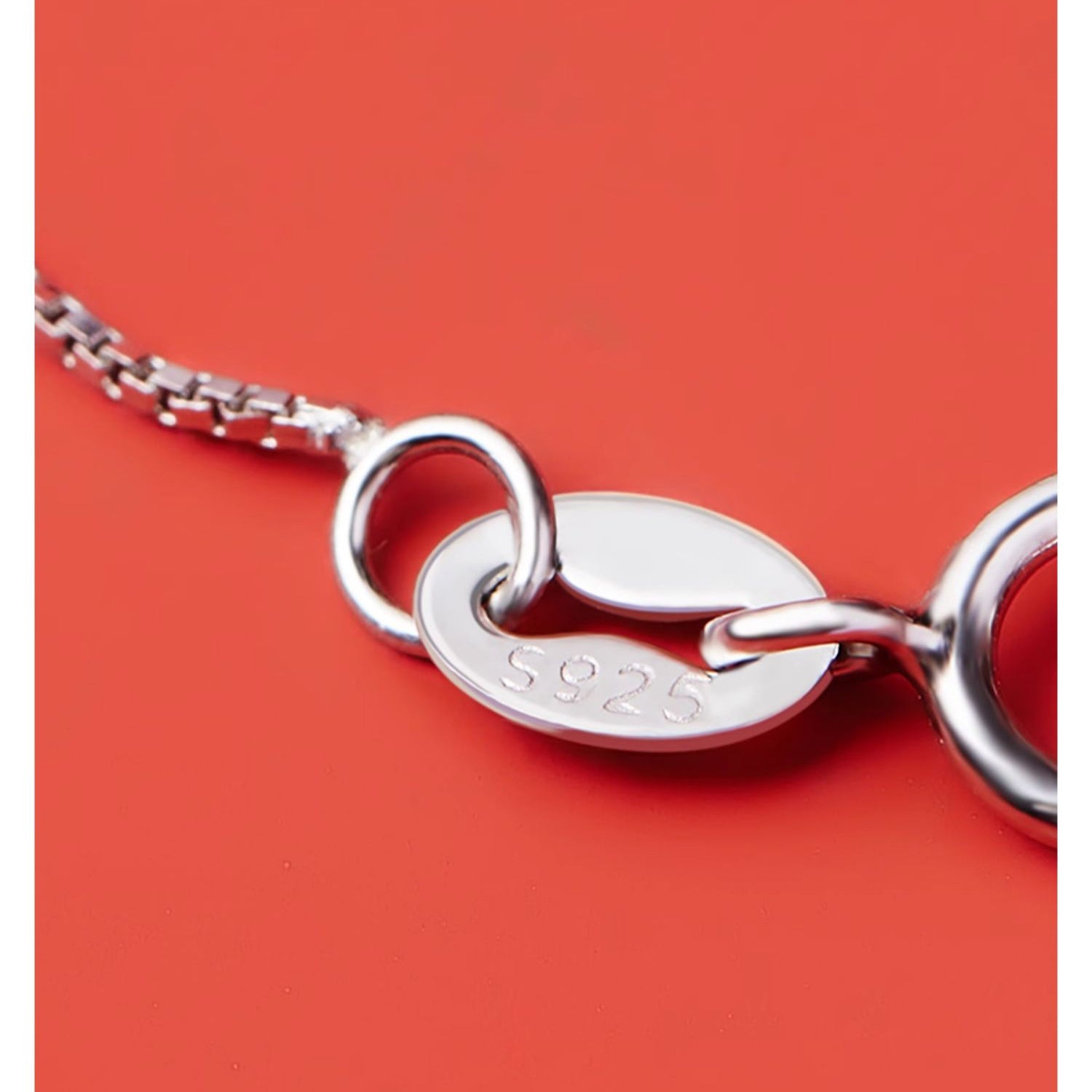 Minimalist Cinnabar Bead Silver Necklace