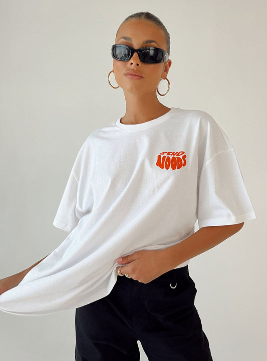 Noods Oversized Tee White - women's top by Ellevoria