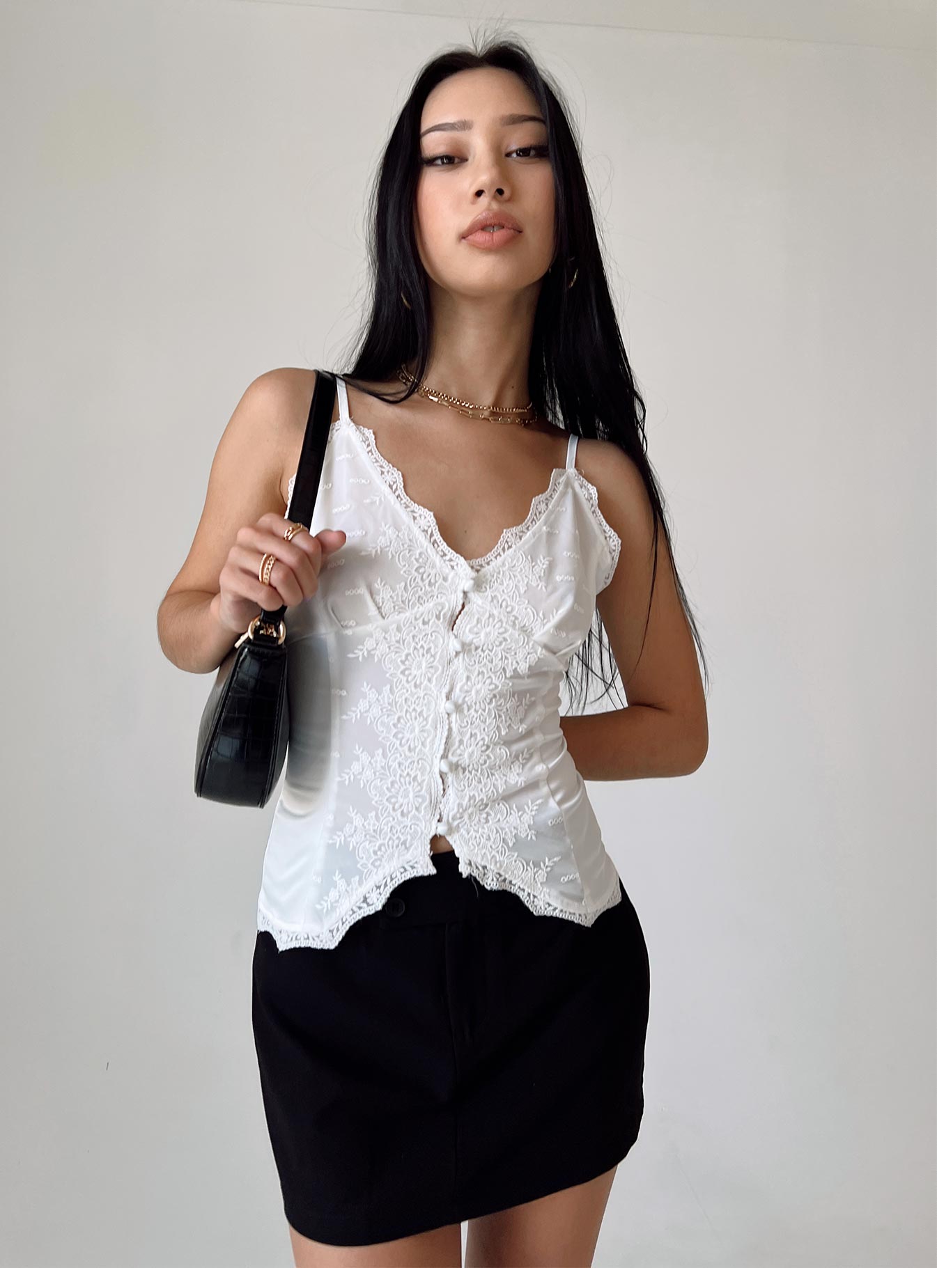 Juliana Top White - women's top by Ellevoria - view 8