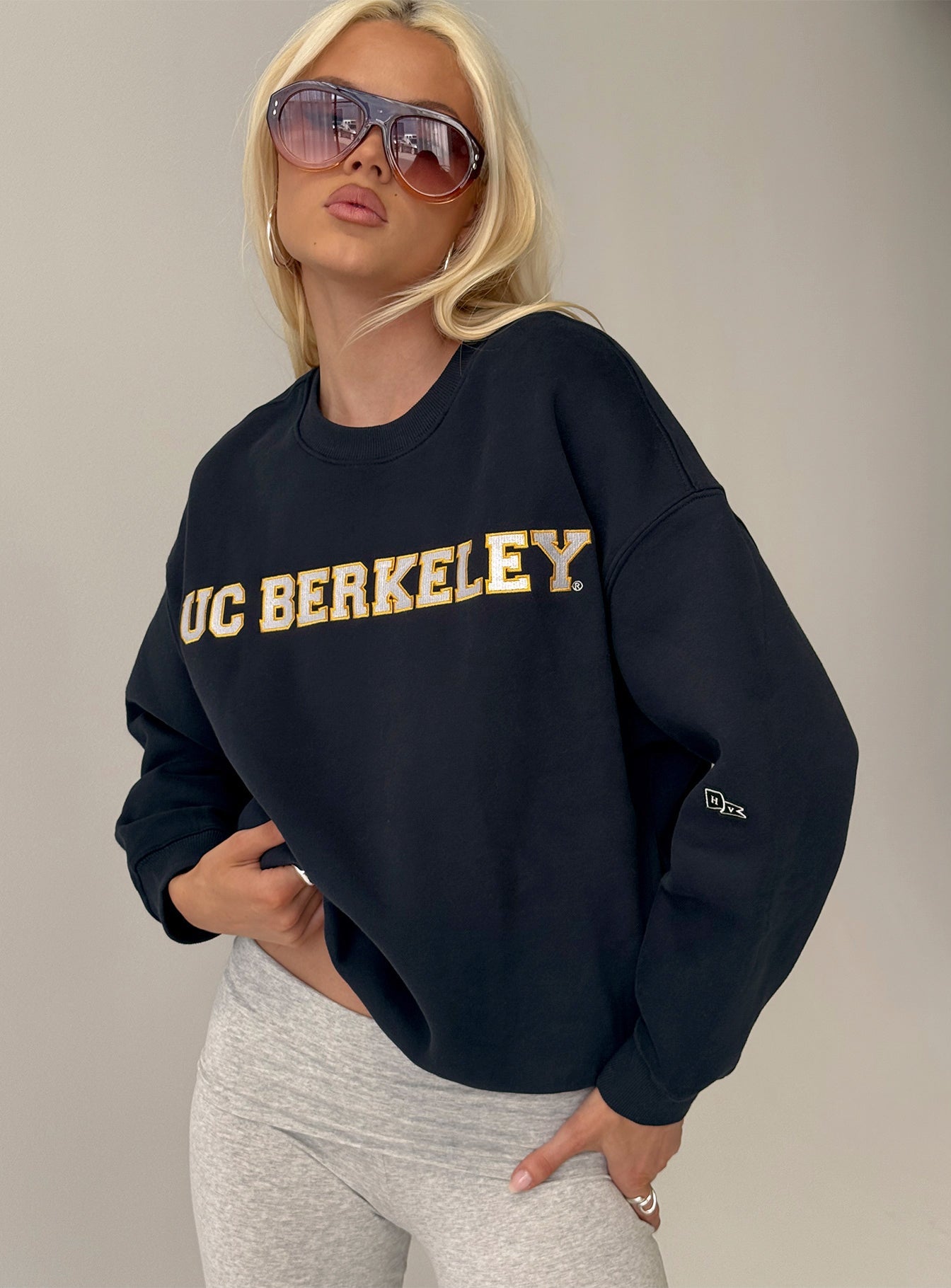 UC Berkeley Offside Crewneck Sweatshirt Navy women's sweater by Ellevoria
