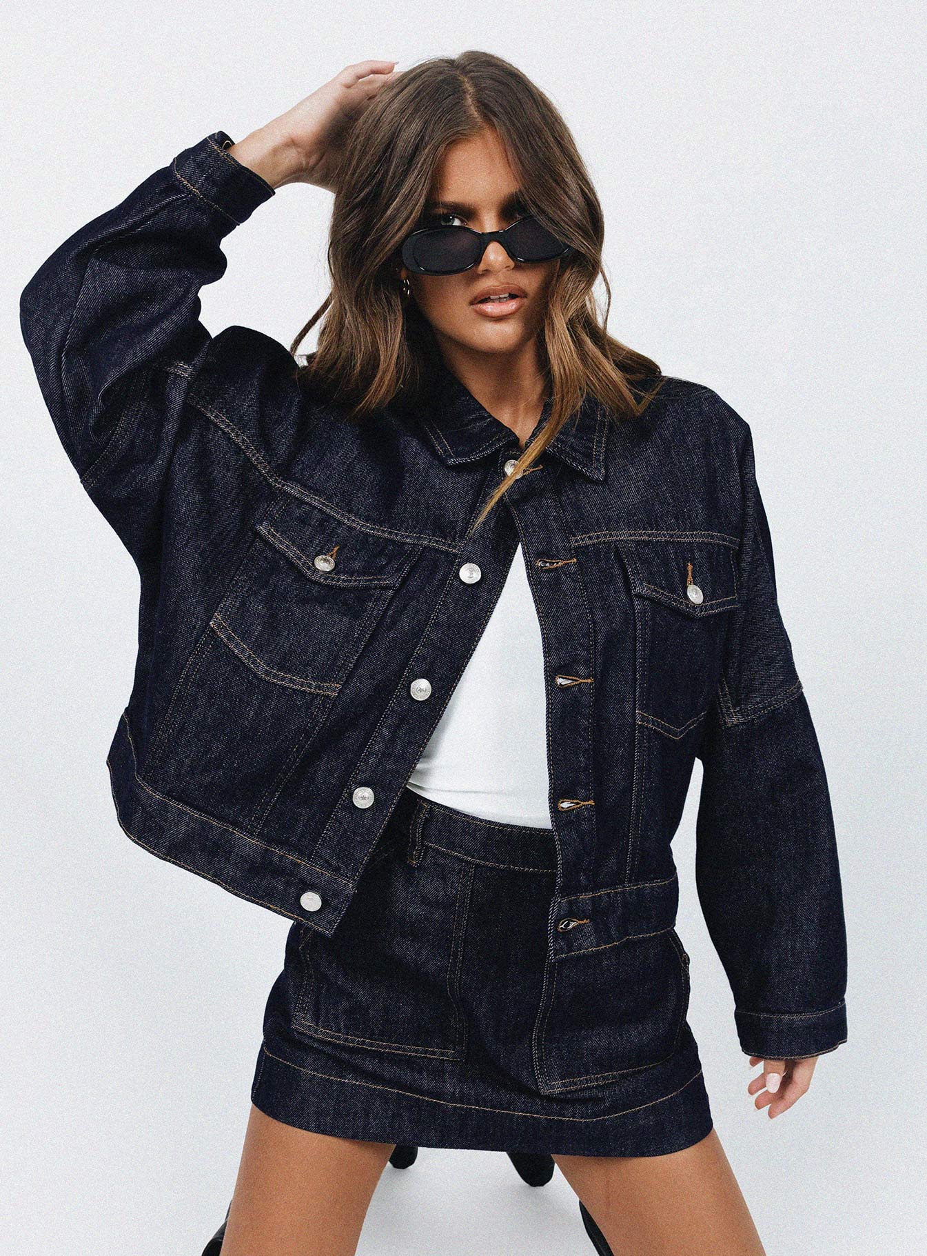 Hughes Jacket Dark Wash Denim women's jacket by Ellevoria