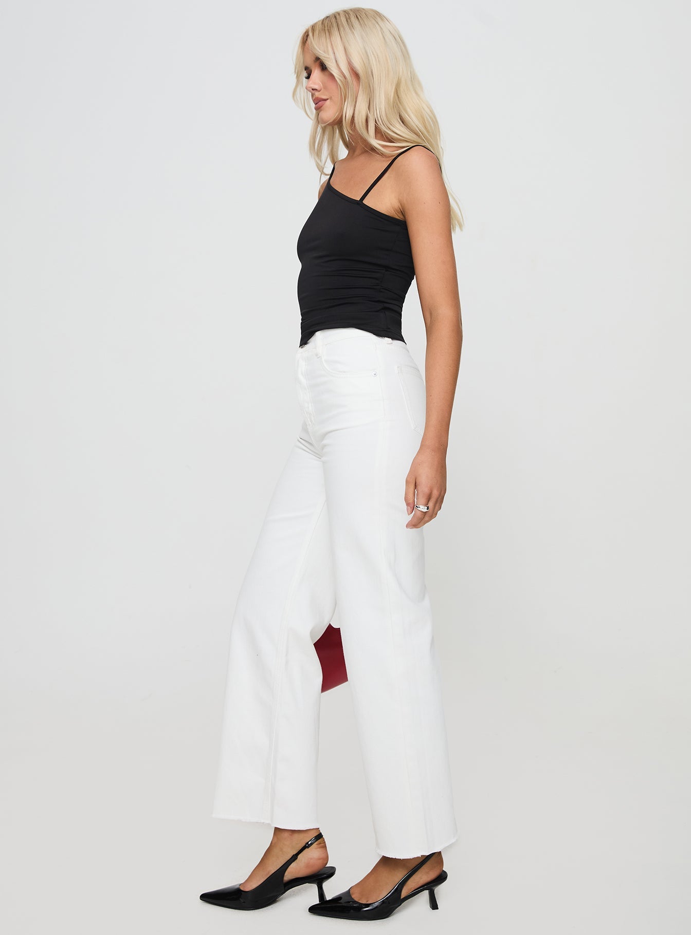 Fawcett High Rise Straight Leg Jeans White women's denim jeans by Ellevoria