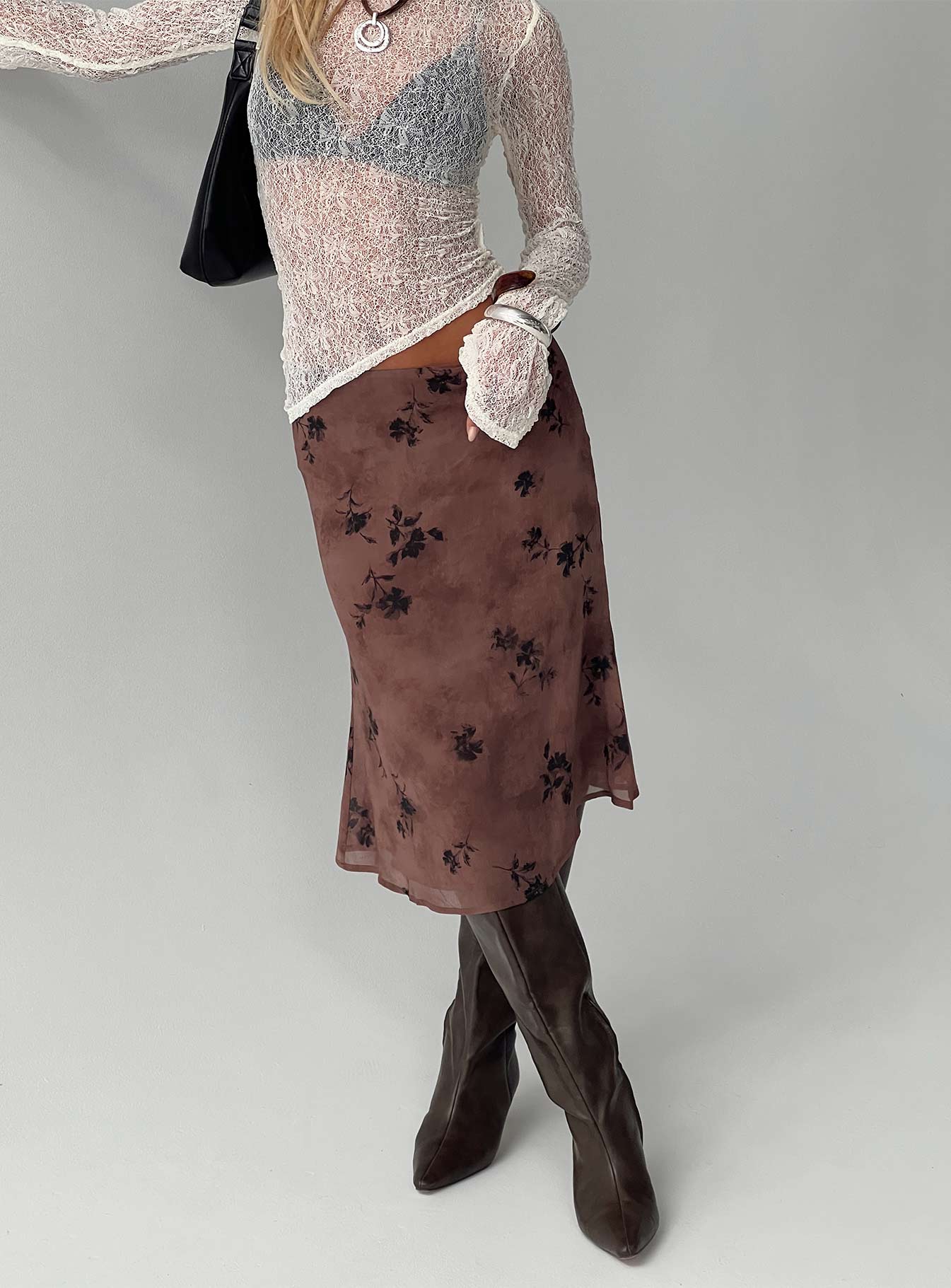 Moses Midi Skirt Multi women's skirt by Ellevoria