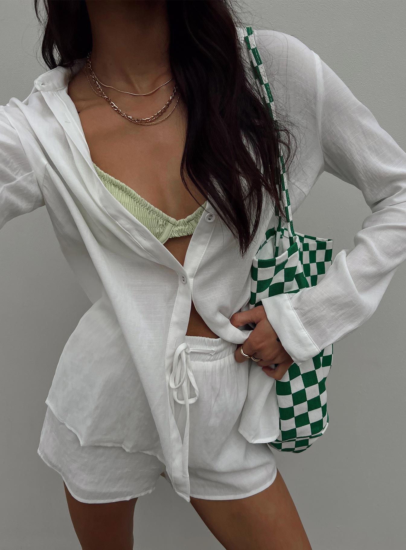 The Chloe Set White - women's shirt by Ellevoria - view 7
