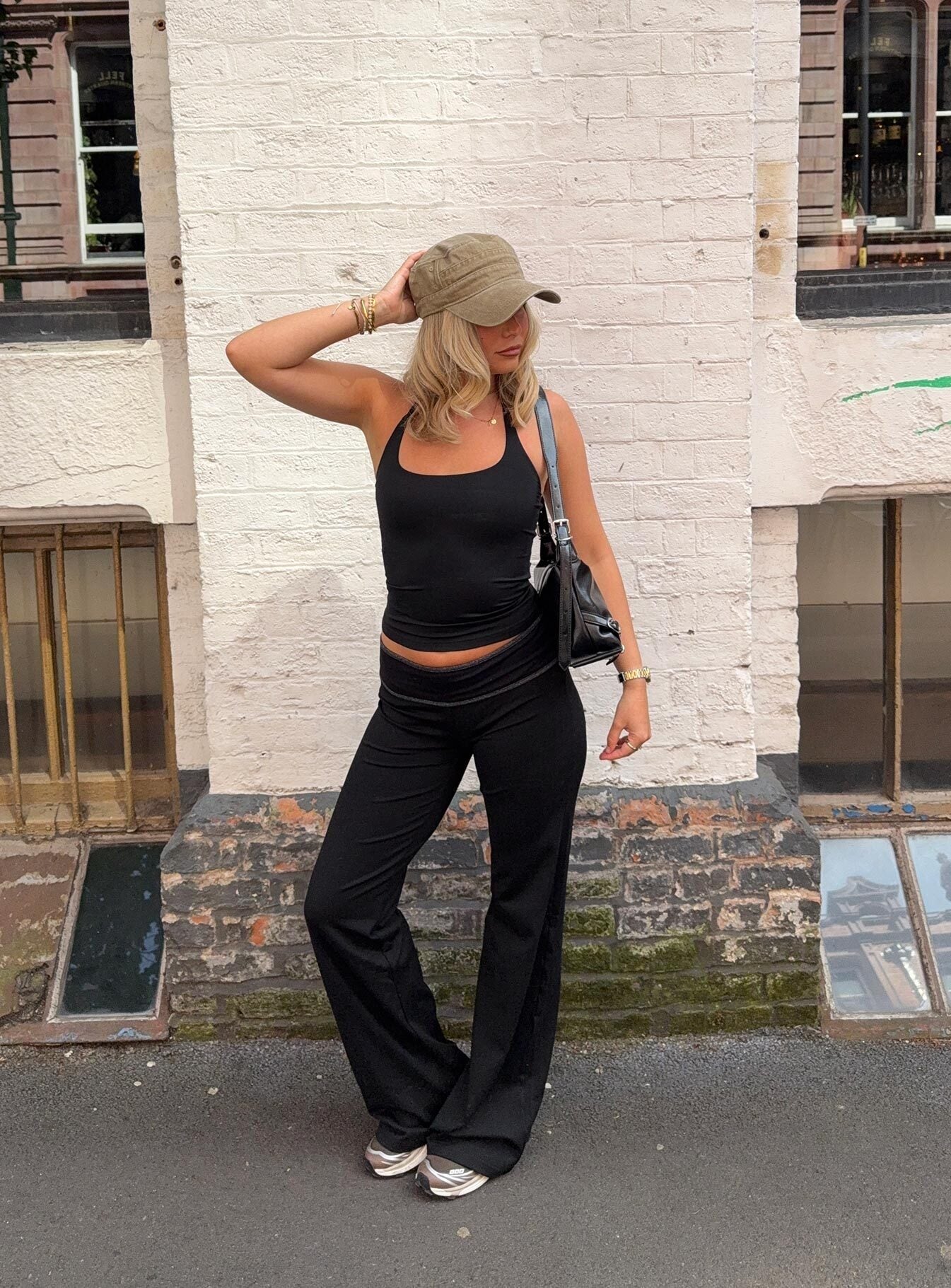 Kobee Jersey Flare Pants Black / Grey women's pant set by Ellevoria