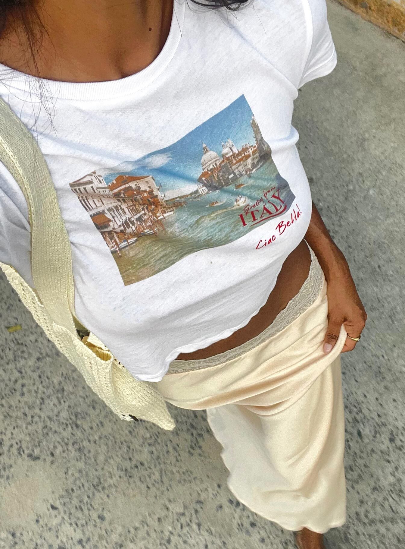 Italy Love Tee Ivory - women's top by Ellevoria - view 6
