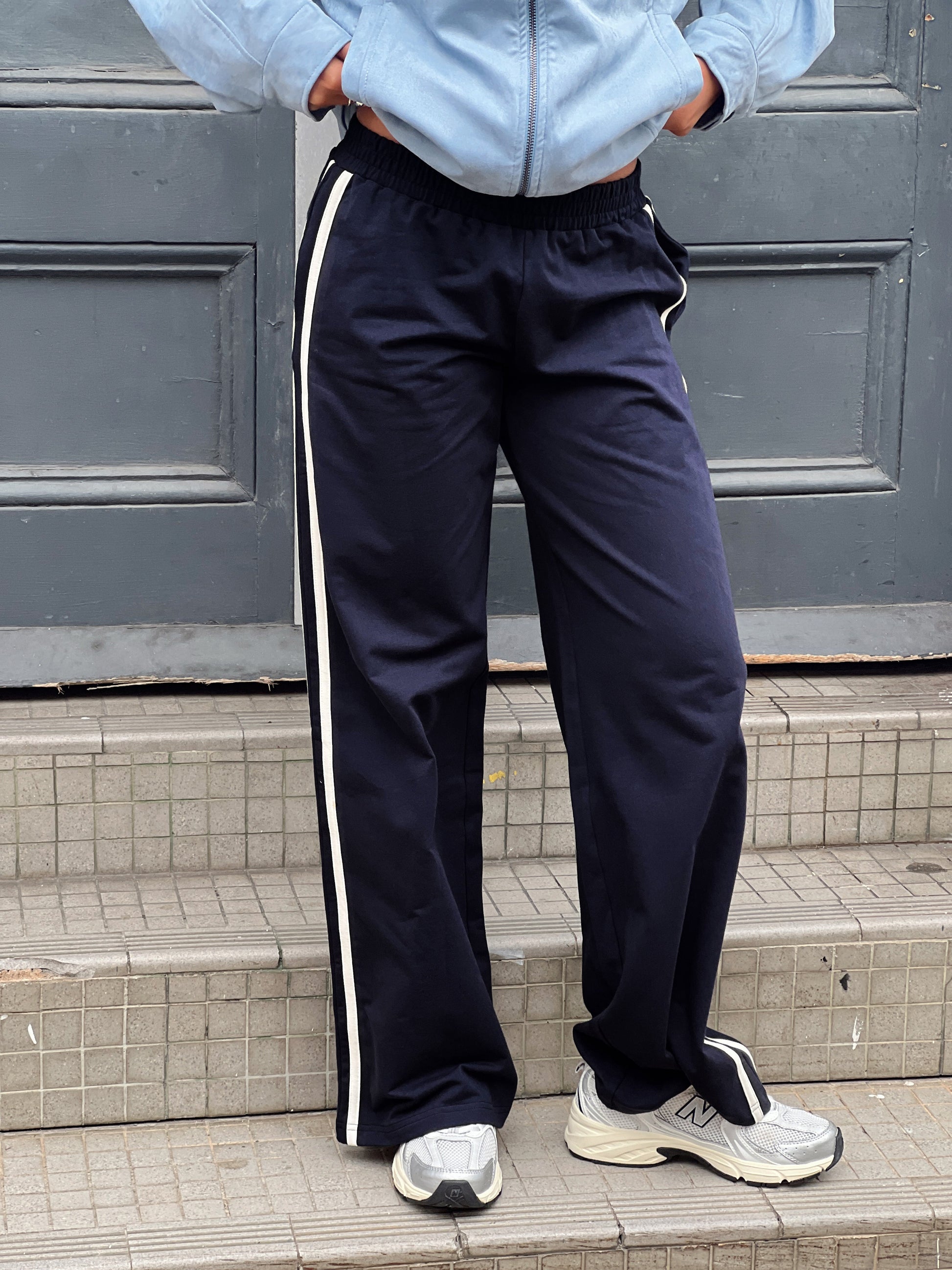 Circuit Track Pants Navy - loose fit women's bottoms by Ellevoria