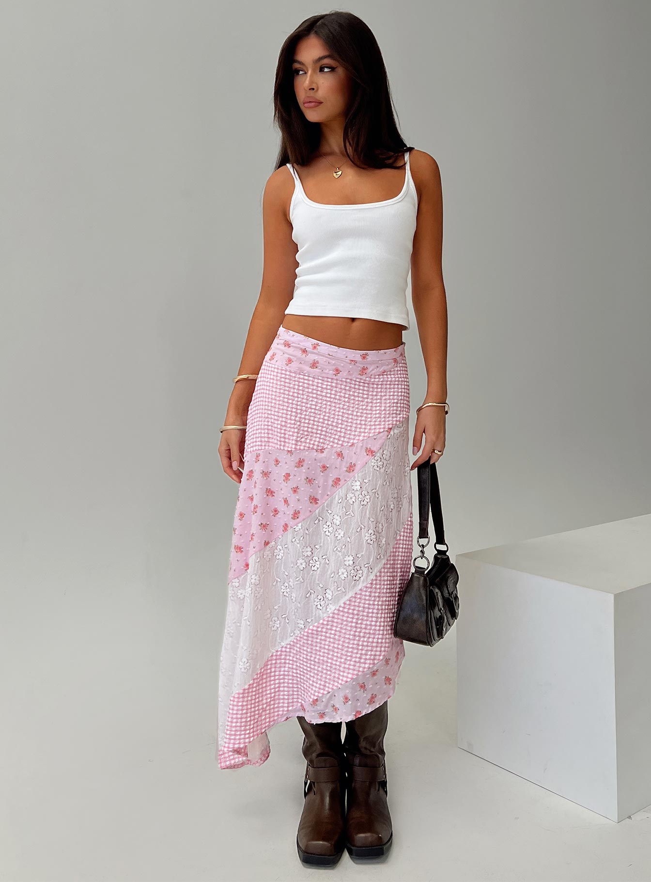Rennar Maxi Skirt Multi women's skirt by Ellevoria
