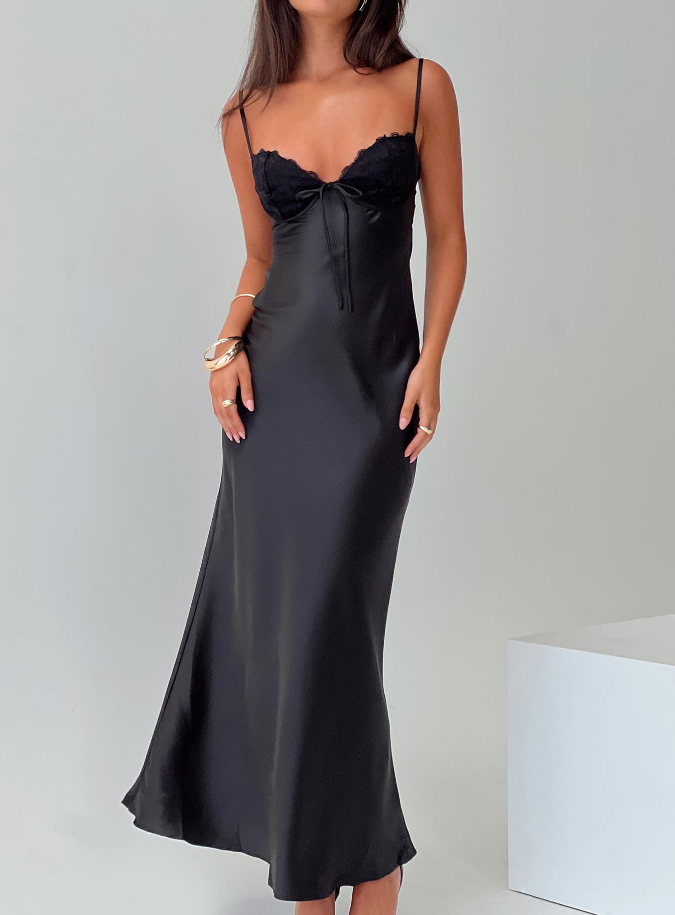 Fadyen Bias Cut Maxi Dress Black - women's maxi dress by Ellevoria - view 8