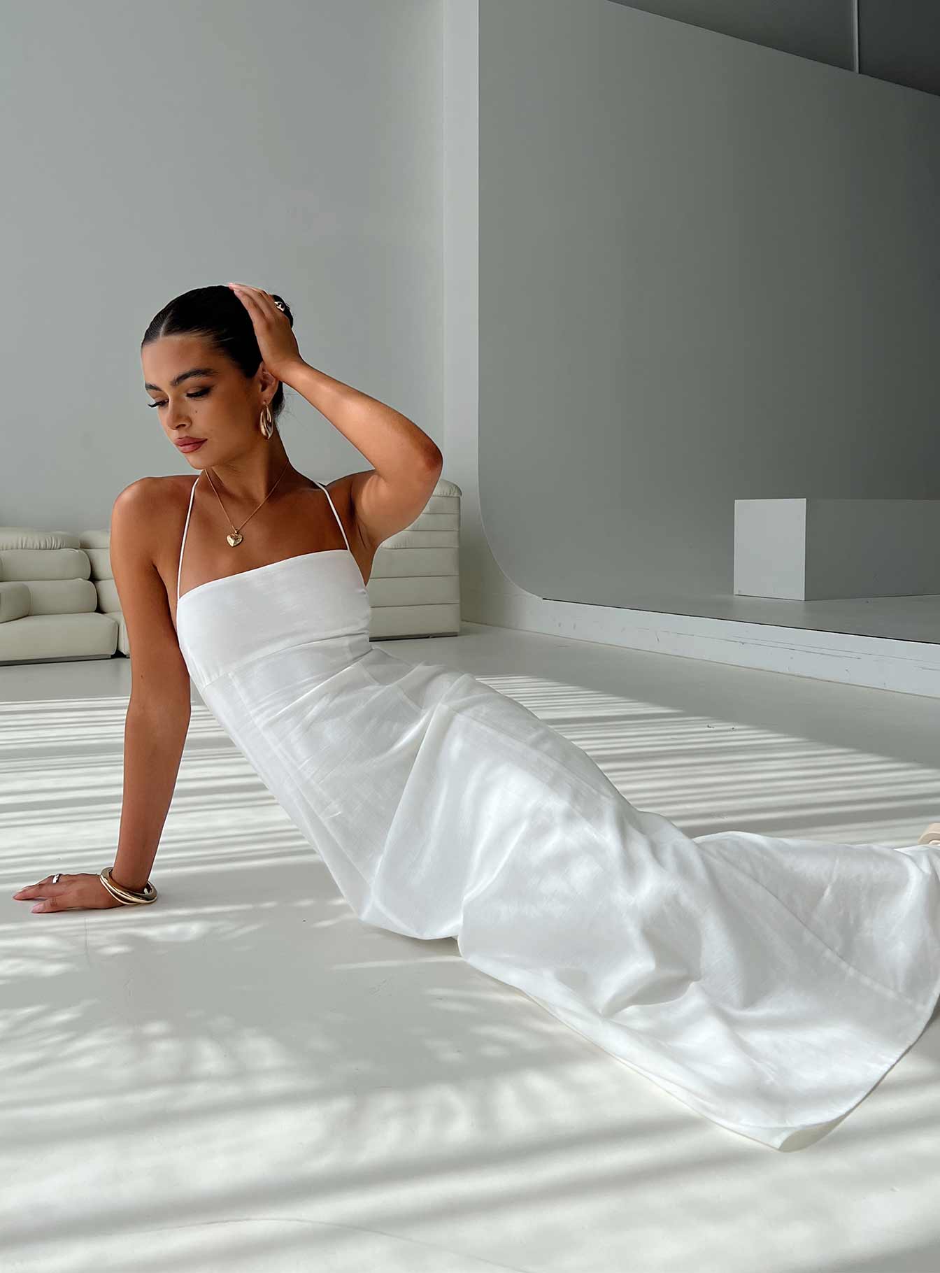 Brightwell Maxi Dress White - women's maxi dress by Ellevoria - view 8