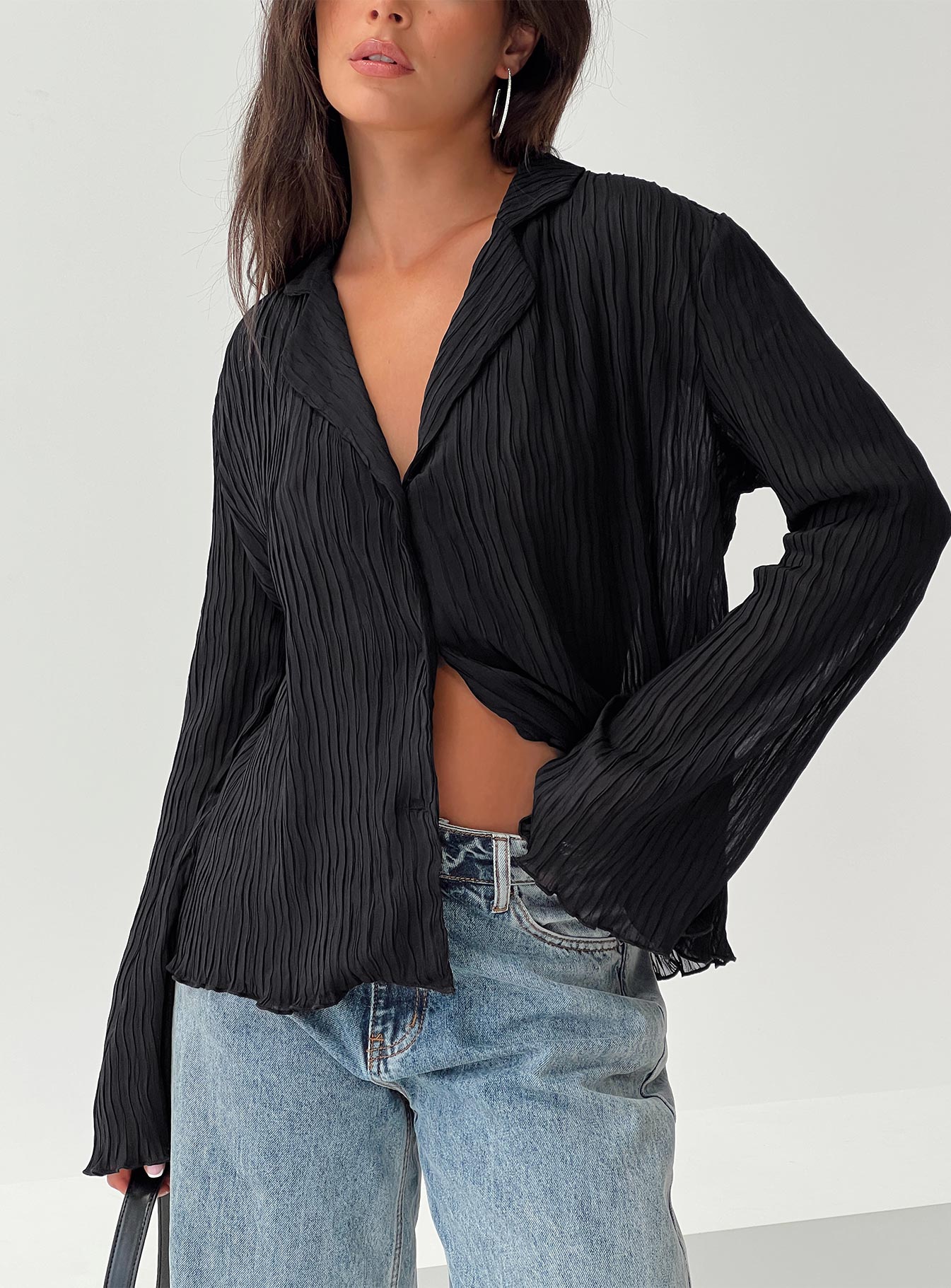 Selma Shirt Black - women's shirt by Ellevoria - view 8