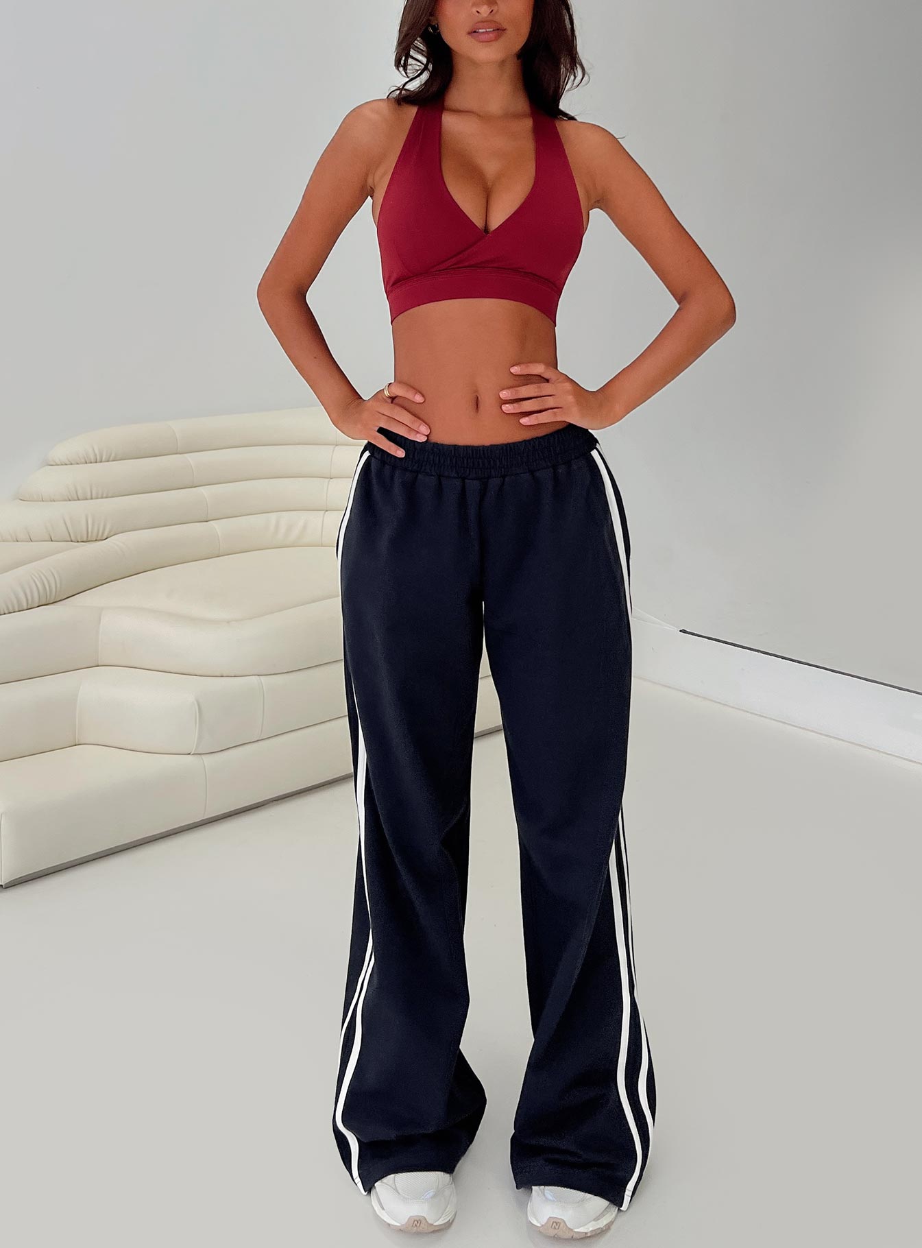 Circuit Track Pants Navy - loose fit women's bottoms by Ellevoria