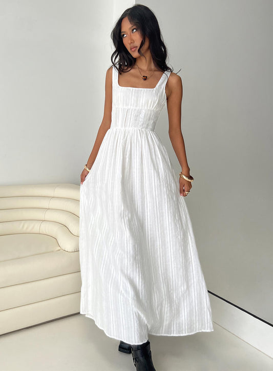 Lorinda Maxi Dress White - women's maxi dress by Ellevoria