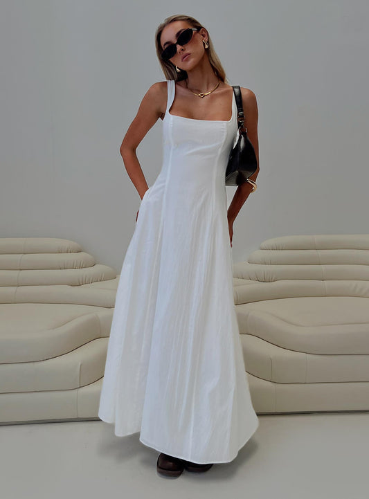 You Can Maxi Dress White - women's maxi dress by Ellevoria