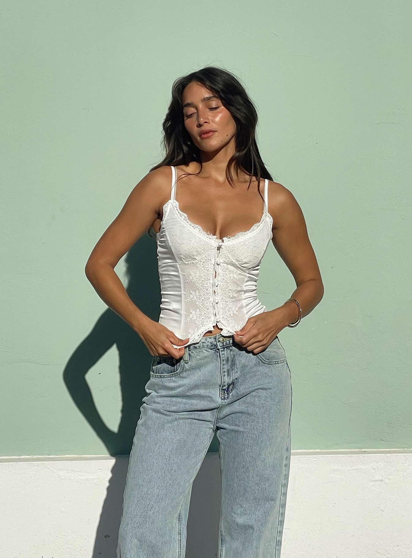 Juliana Top White - women's top by Ellevoria - view 11