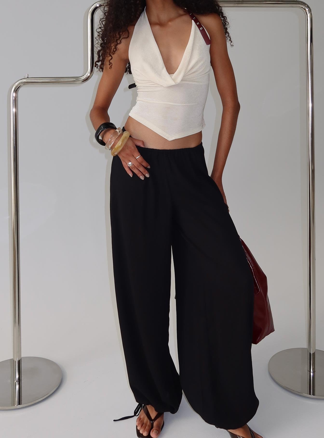 Moondancer Balloon Pants Black - loose fit women's bottoms by Ellevoria