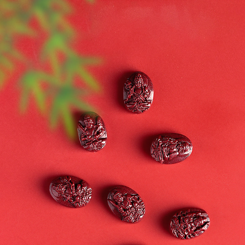Handcrafted Cinnabar Birth Buddha Pendant Necklace