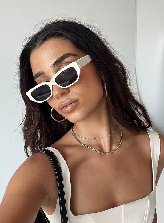 Winnick Sunglasses Cream women's sunglasses by Ellevoria