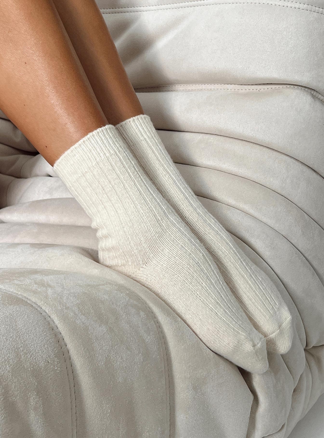 Janice Socks Beige women's socks by Ellevoria