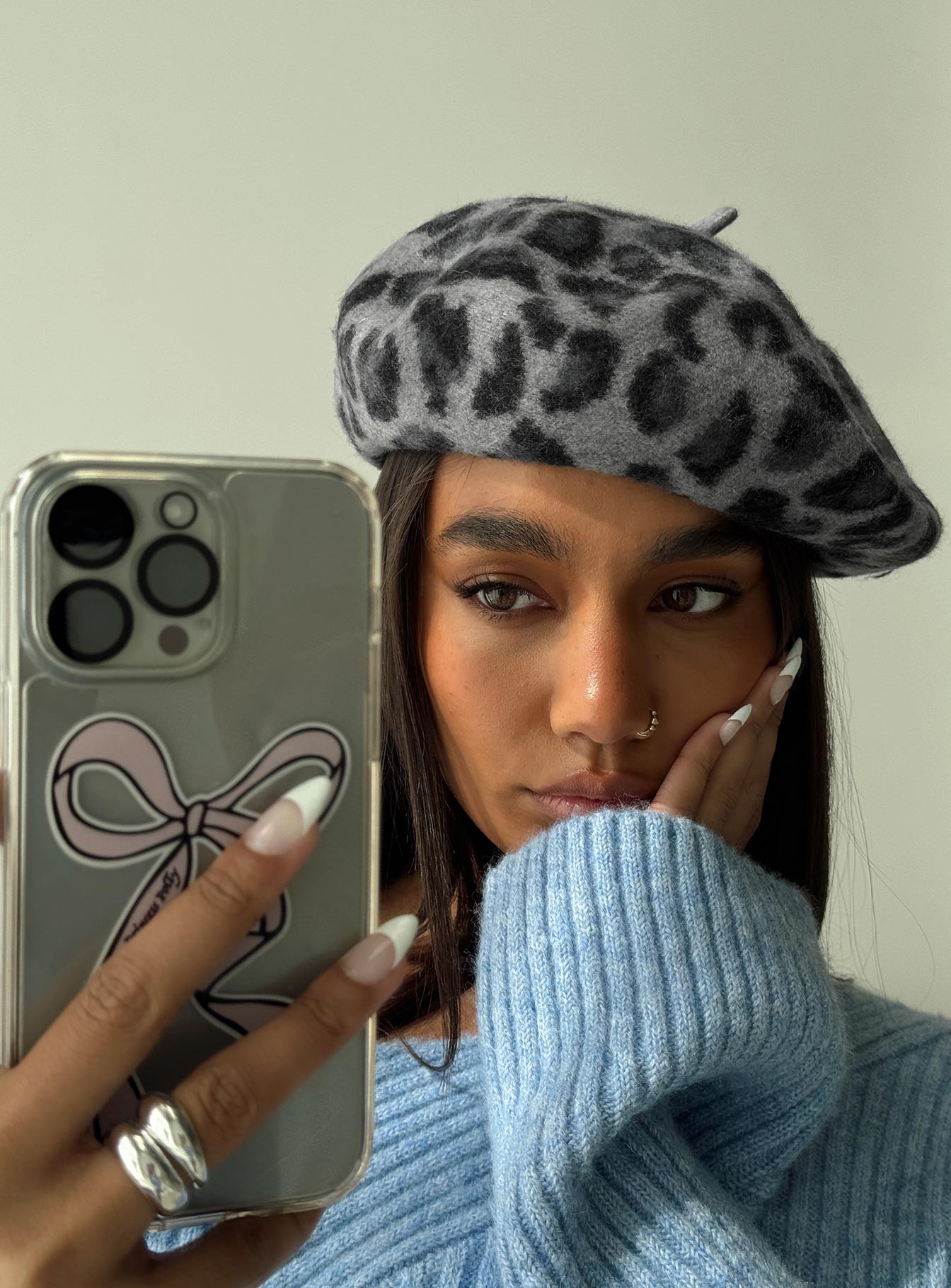Ettore Beret Leopard women's accessory by Ellevoria