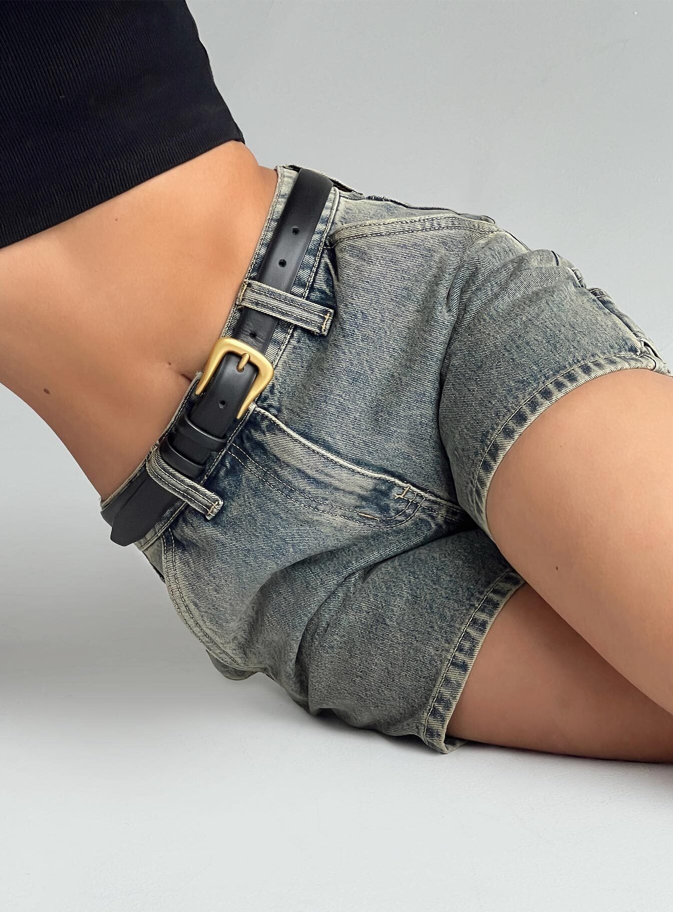 Rowland Belt Black women's belt by Ellevoria