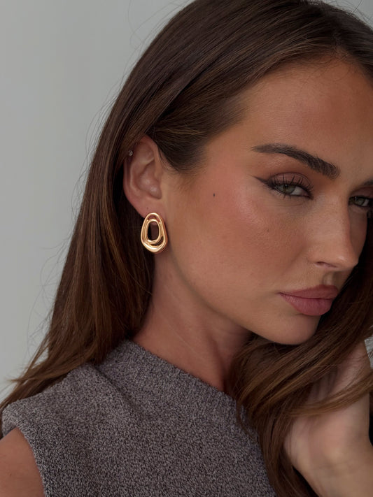 Be Alright Earrings Gold women's earrings by Ellevoria