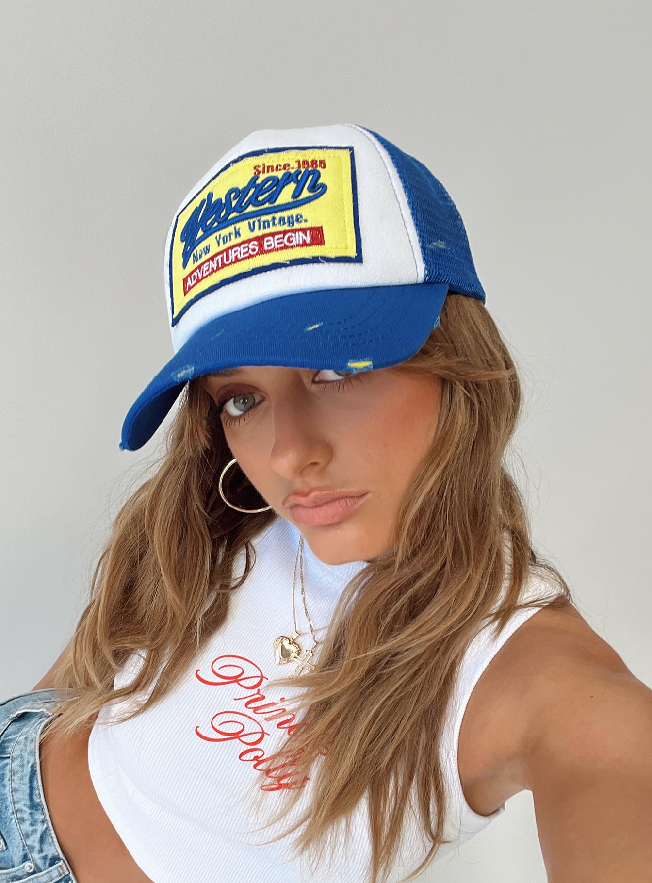 Adventures Trucker Hat Blue women's accessory by Ellevoria
