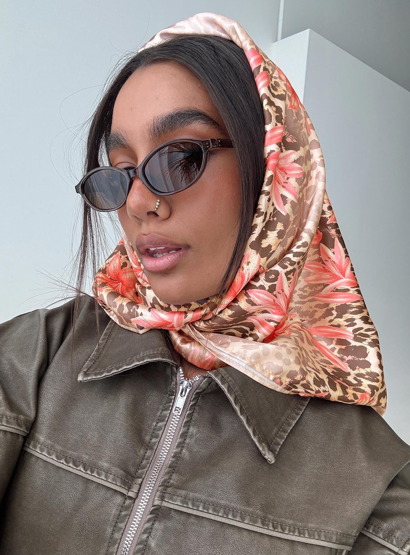 Nellie Scarf Leopard women's hair accessory by Ellevoria