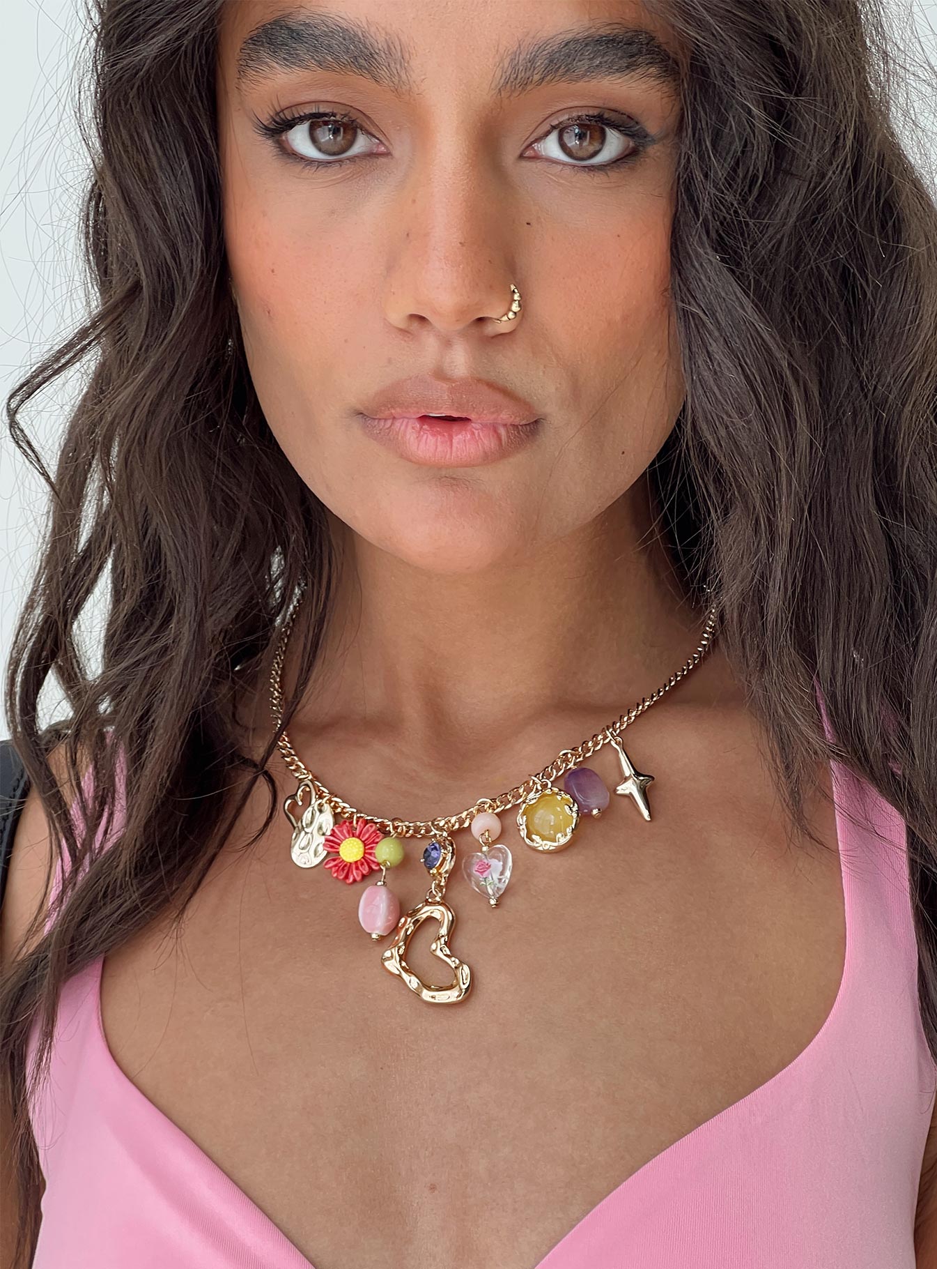 Maximiliano Charm Necklace Multi women's necklace by Ellevoria