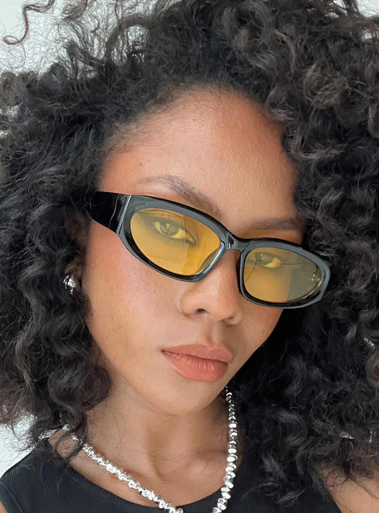 Buchan Sunglasses Black / Yellow women's sunglasses by Ellevoria