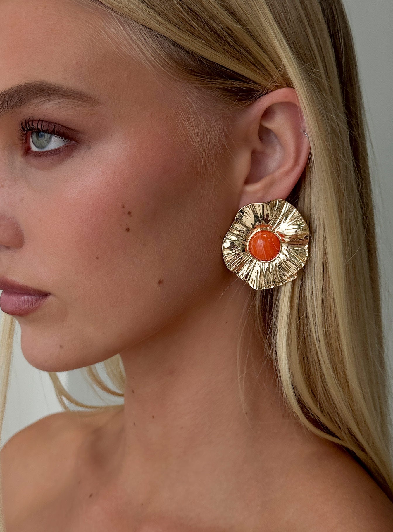 Spend The Night Stud Earrings Gold women's earrings by Ellevoria