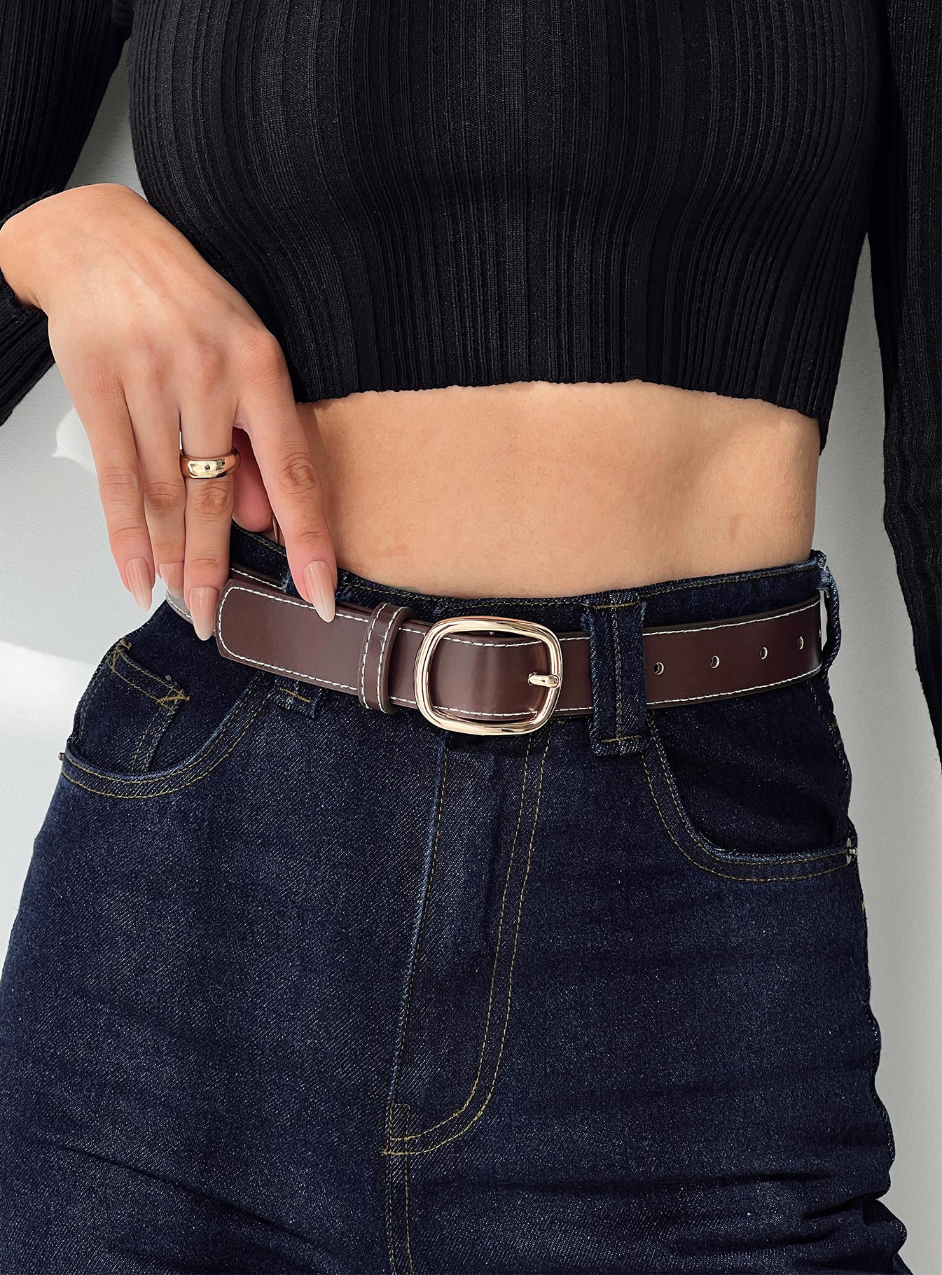 Weekend Travels Belt Brown women's belt by Ellevoria