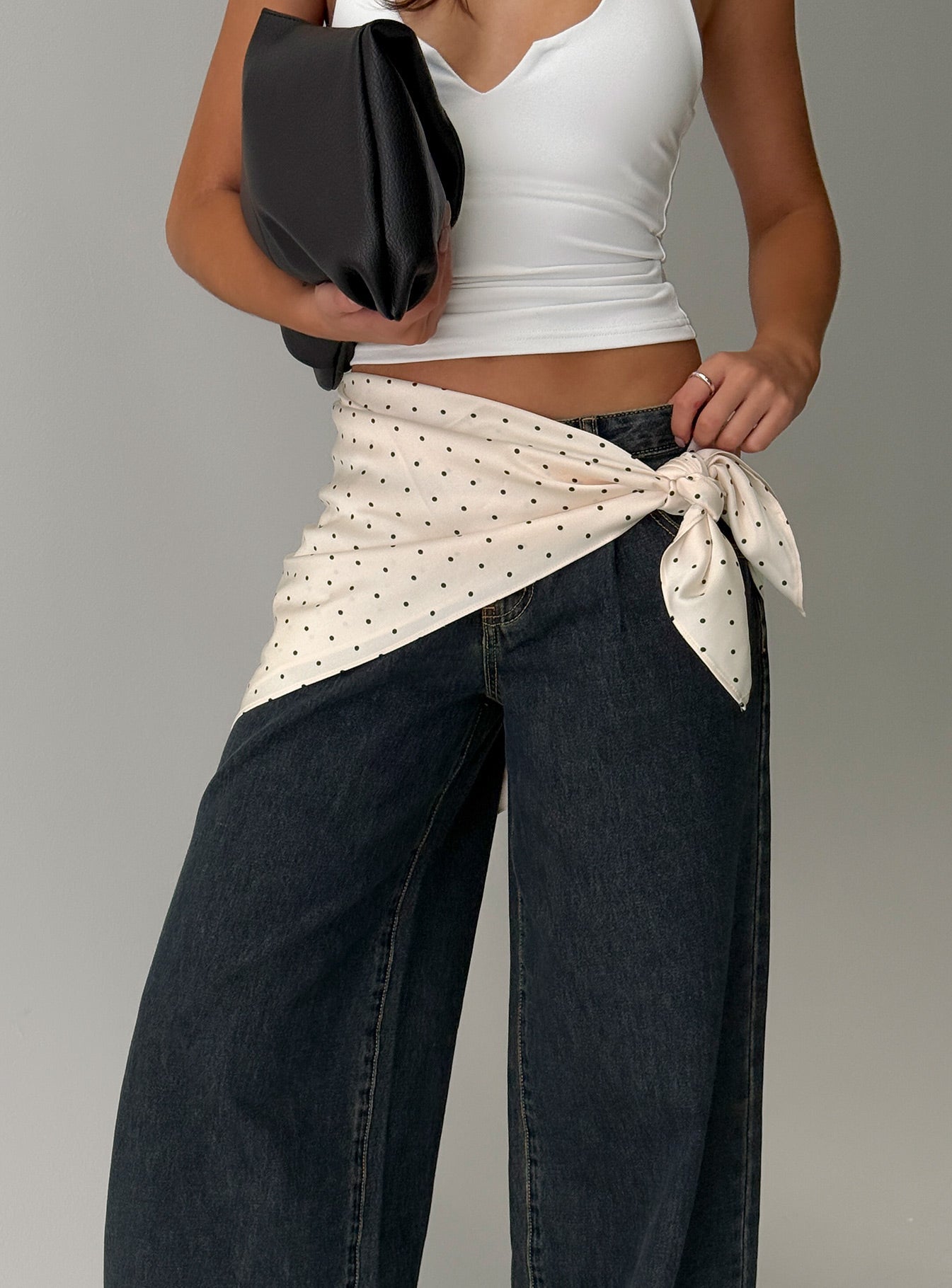 Wanna Be Mine Scarf Cream Polka Dot women's accessory by Ellevoria