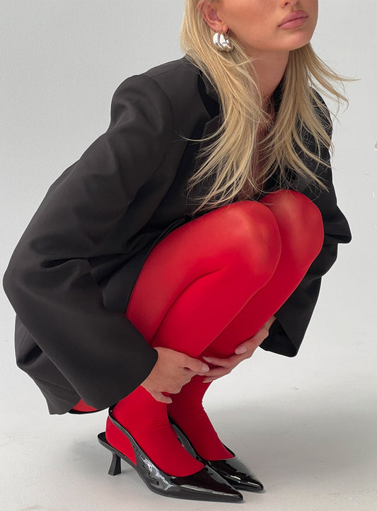Harpur Tights Red women's tights by Ellevoria