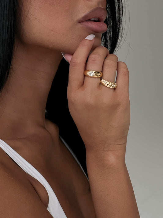 Solarah Ring Pack Gold women's ring by Ellevoria