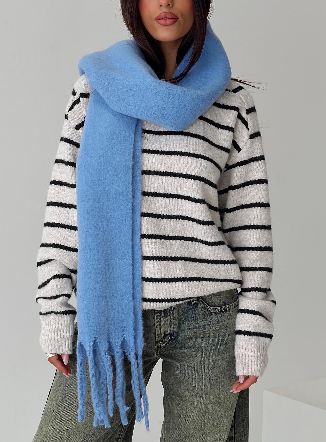 July Scarf Cornflower Blue women's accessory by Ellevoria
