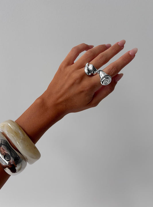 Broken Hearts Club Ring Pack Silver women's ring by Ellevoria