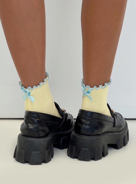 Lanter Socks Lemon / Blue women's socks by Ellevoria